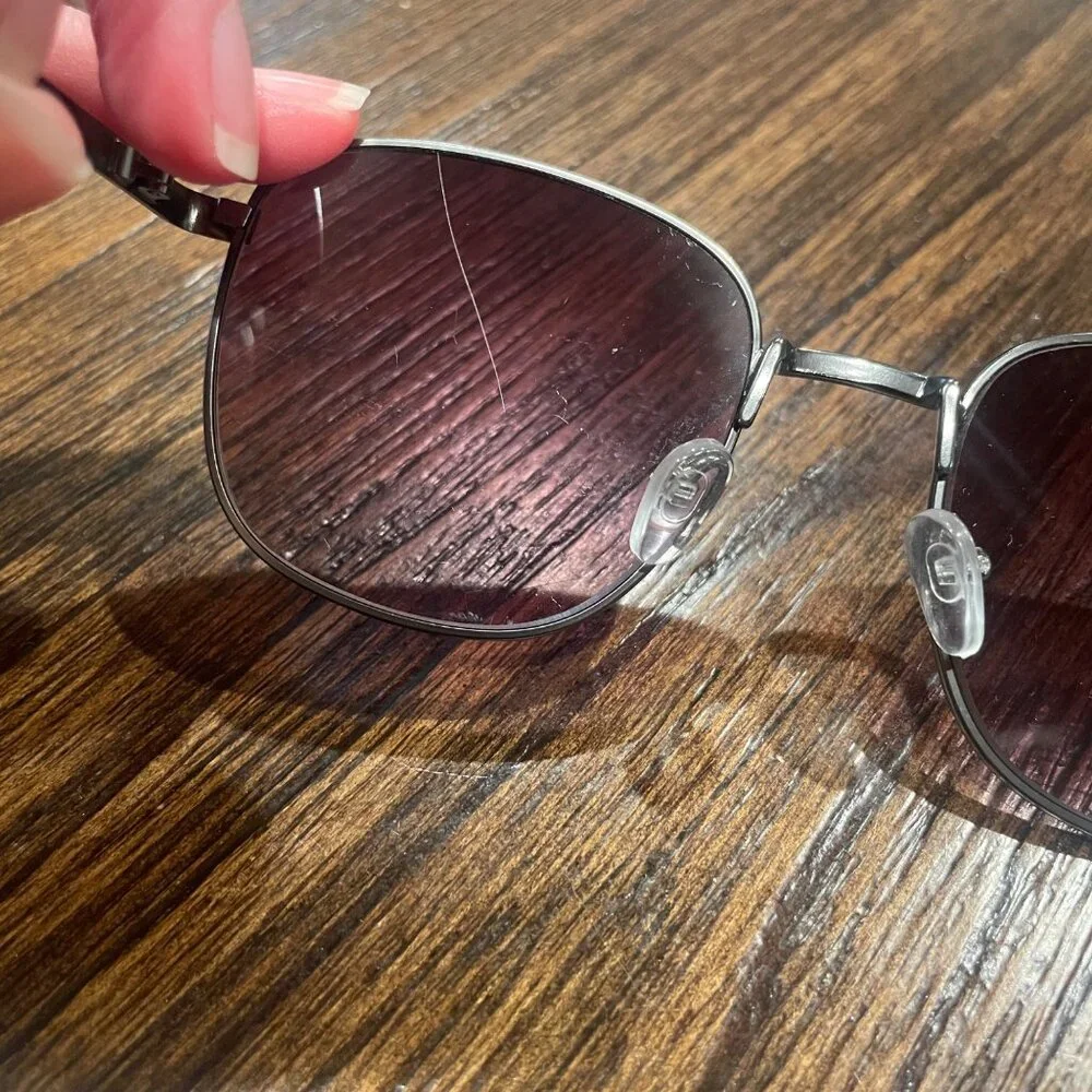 NWT FLAWED J.Crew Factory Men's Oval Frame Sunglasses Silver Gray BW745